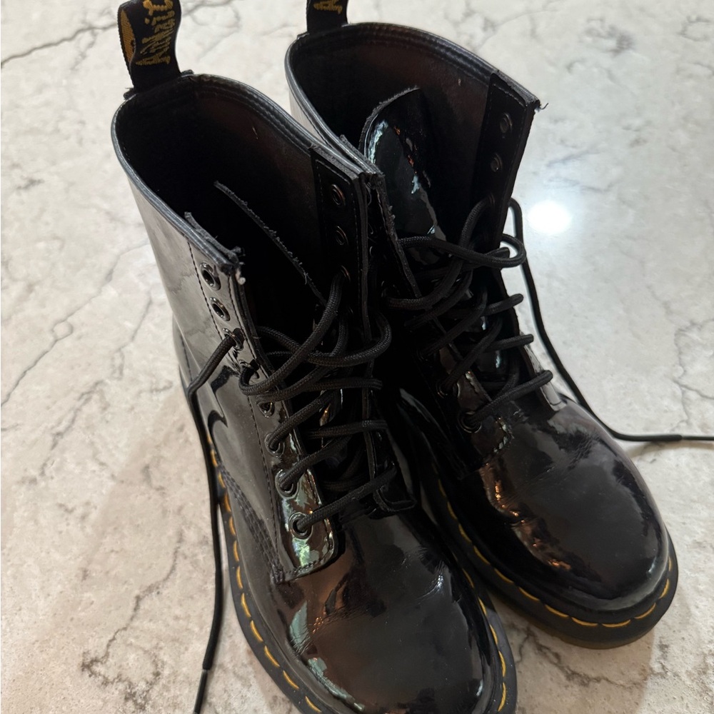 Dr. Martens Patton Black Leather Boots